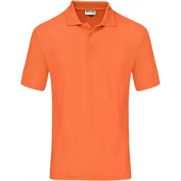 Mens Basic Pique Golf Shirt Orange Front